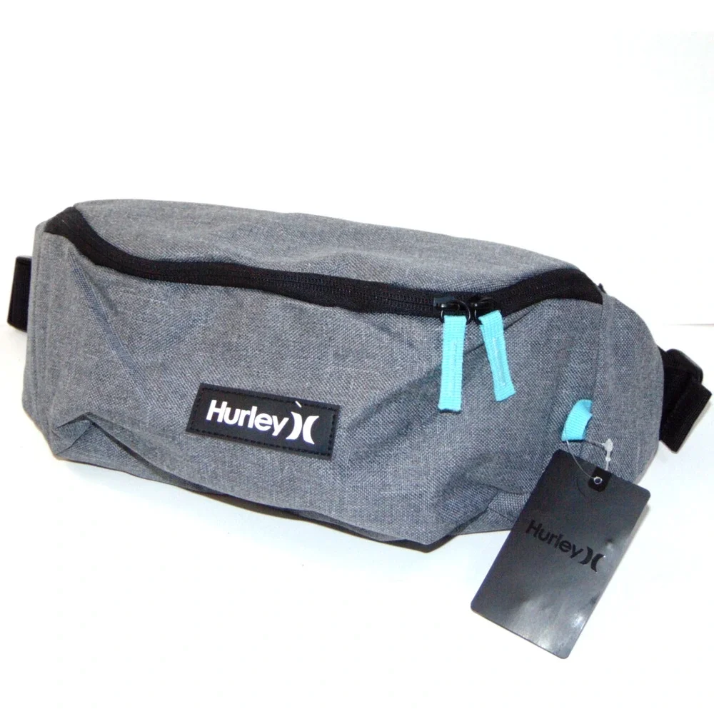 Hurley One and Only Waist Pack Fanny Pack Crossbody Belt Bag Gray Heather NWT